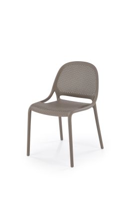 Záhradná plastová stolička K532 hnedá