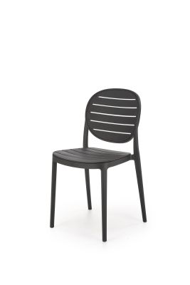 Záhradná plastová stolička K529 čierna