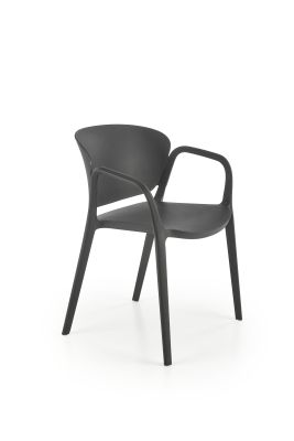 Plastová stohovateľná stolička K491 čierna