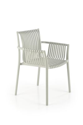 Záhradné ratanová stolička K492 sivá