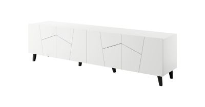 Štýlový TV stolík ETNA 200 - biela matná